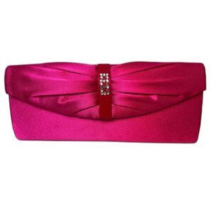 Jessica McClintock Clutch Satin Pink Small